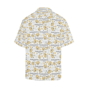 Golden Retriever Pattern Print Design 04 Men's All Over Print Hawaiian Shirt (Model T58)