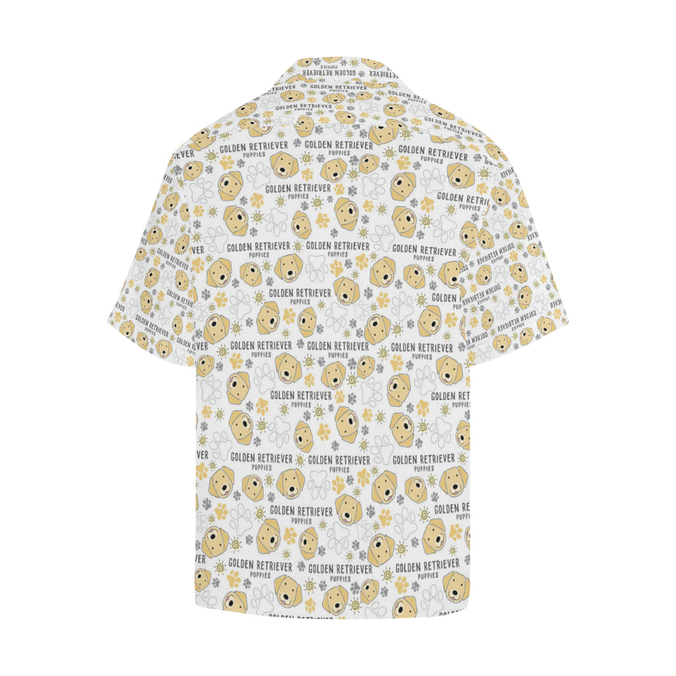 Golden Retriever Pattern Print Design 04 Men's All Over Print Hawaiian Shirt (Model T58)