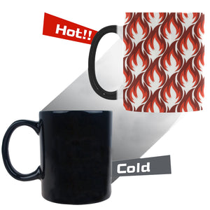 Fire flame symbol design pattern Morphing Mug Heat Changing Mug