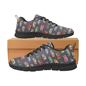 Camper Van Pattern Print Design 02 Men's Breathable Sneakers ( Model 055)