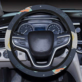 Cute sloth astronaut star planet rocket pattern Car Steering Wheel Cover