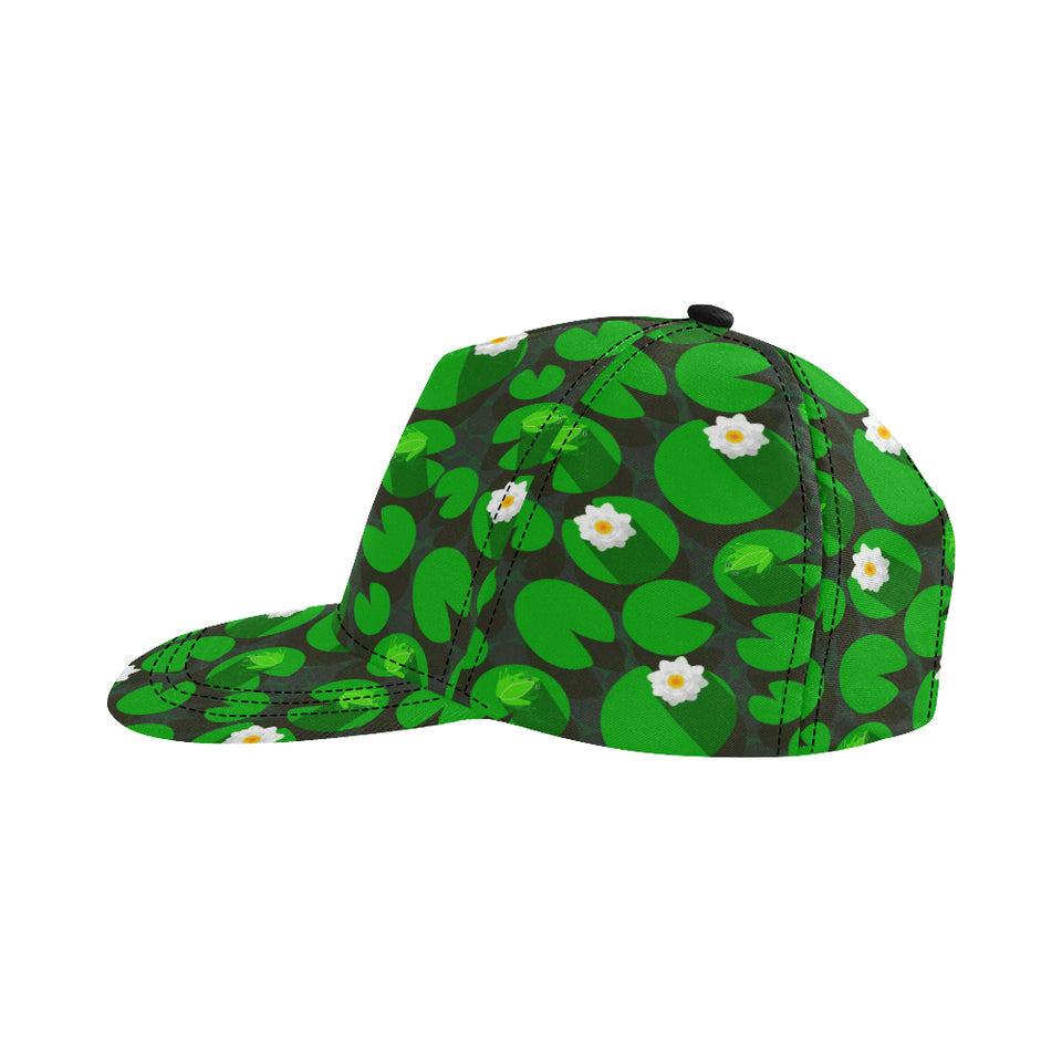 Frog waterlily pattern All Over Print Snapback Cap