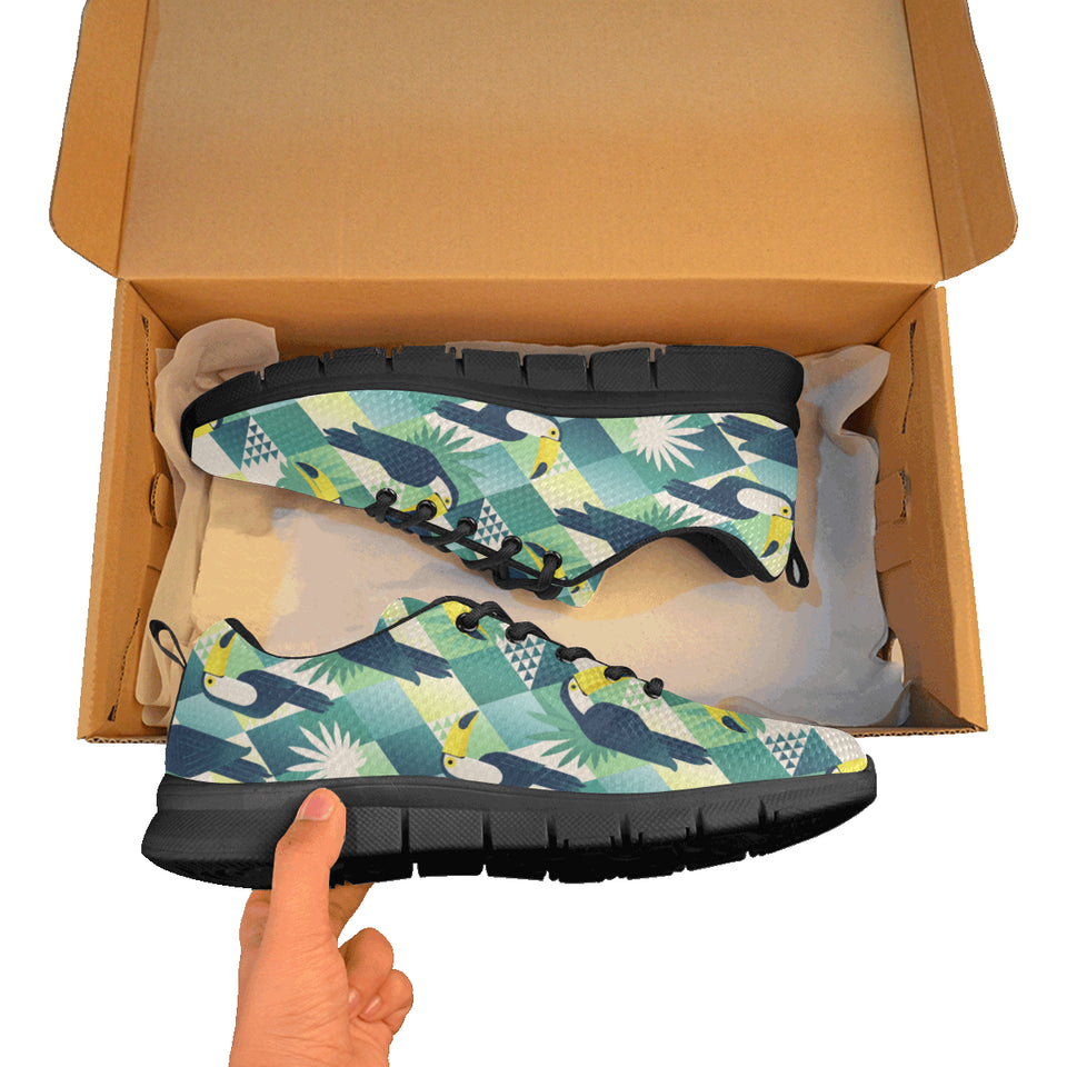 Toucan tropical leaves design pattern Women's Sneaker Shoes