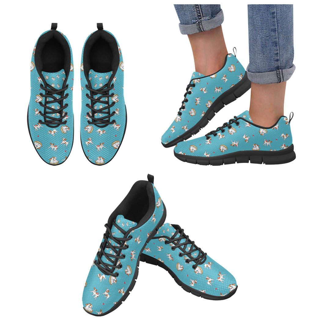 Jack Russel Pattern Print Design 03 Women's Sneaker Shoes