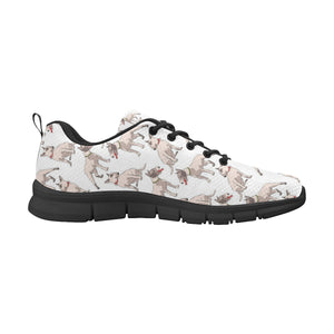 Bull Terrier Pattern Print Design 04 Men's Breathable Sneakers ( Model 055)