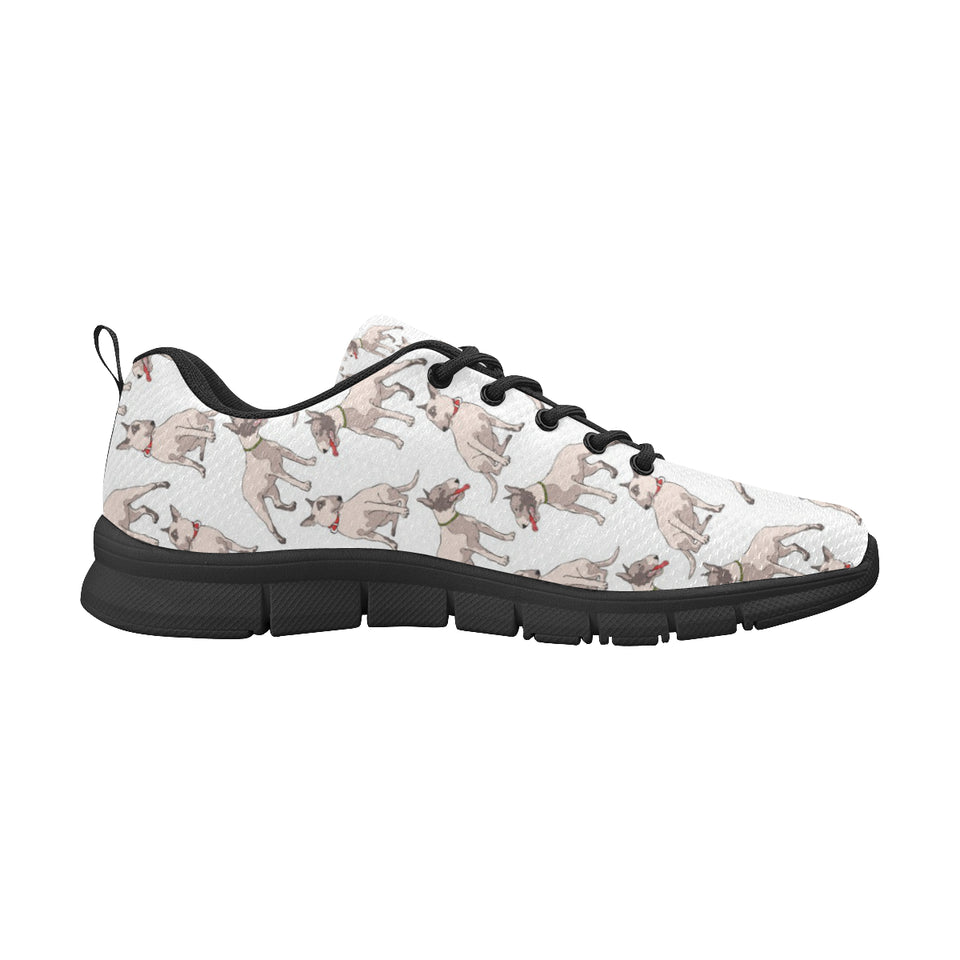 Bull Terrier Pattern Print Design 04 Men's Breathable Sneakers ( Model 055)