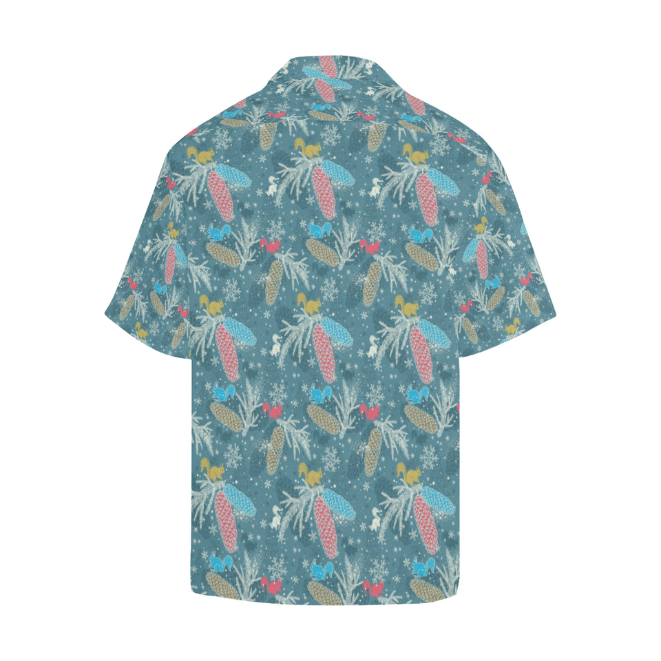 Squirrel Pattern Print Design 01 Men's All Over Print Hawaiian Shirt (Model T58)