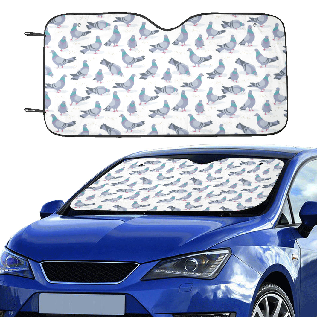 Pigeon Pattern Print Design 03 Car Sun Shade