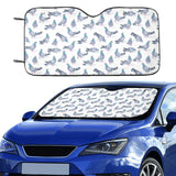 Pigeon Pattern Print Design 03 Car Sun Shade