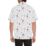 Poodle dog rose cake pattern Men's All Over Print Hawaiian Shirt