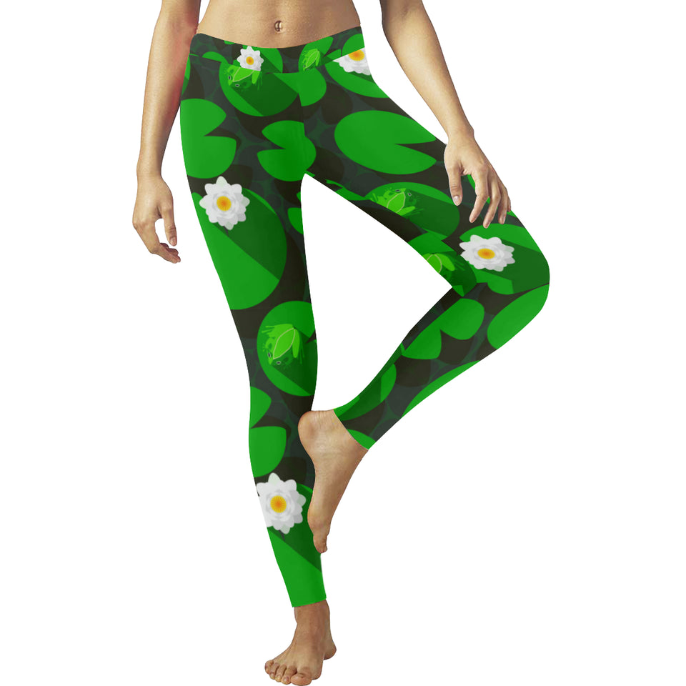 Frog waterlily pattern Women's Legging Fulfilled In US