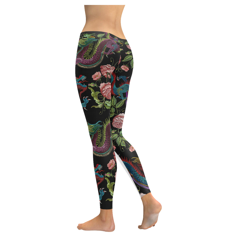 Dragons flower pattern Women's Legging Fulfilled In US