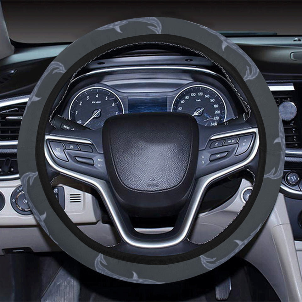 Swordfish Pattern Print Design 03 Car Steering Wheel Cover