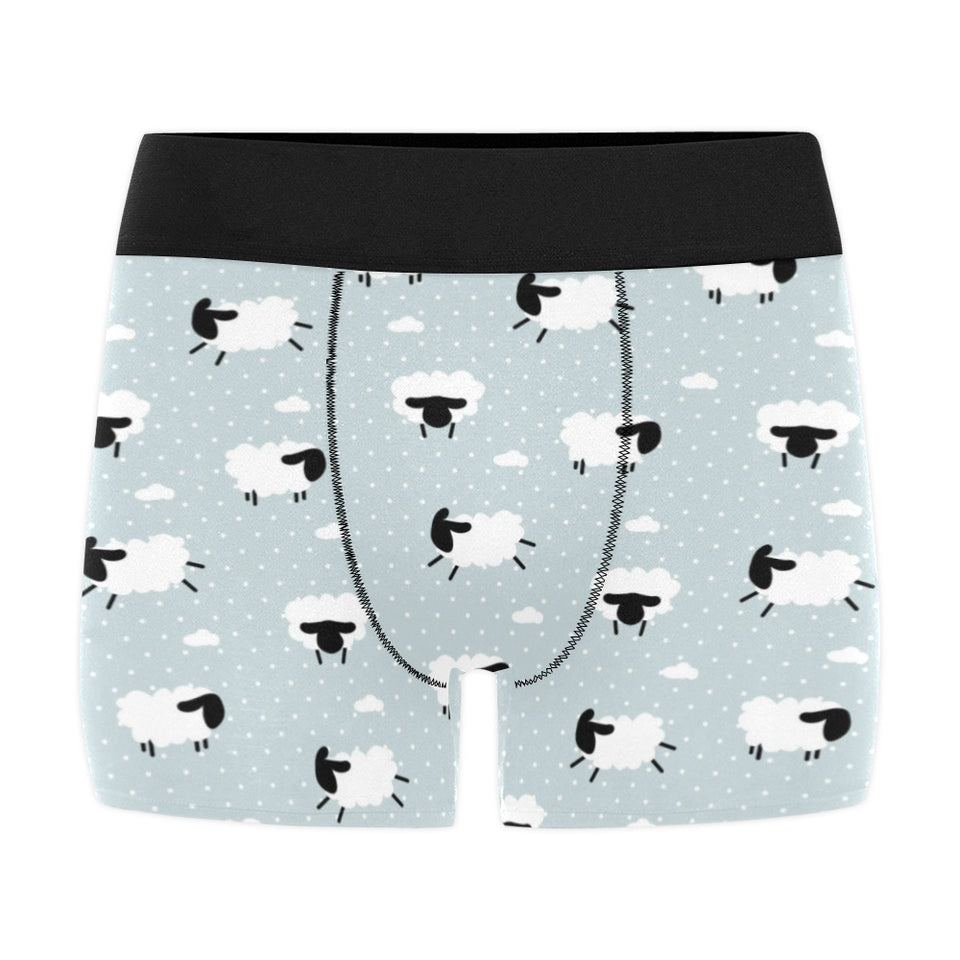 Sheep polka dot cloud pattern Men's All Over Print Boxer Briefs Men's Underwear