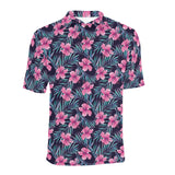 Hibiscus Pattern Print Design 05 Men's All Over Print Polo Shirt