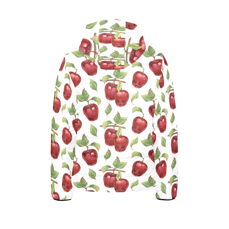 Red apples pattern Kids' Boys' Girls' Padded Hooded Jacket