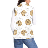 Sketch style cookie pattern Women's Padded Vest