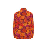 Autumn maple leaf pattern Women's Long Sleeve Polo Shirt