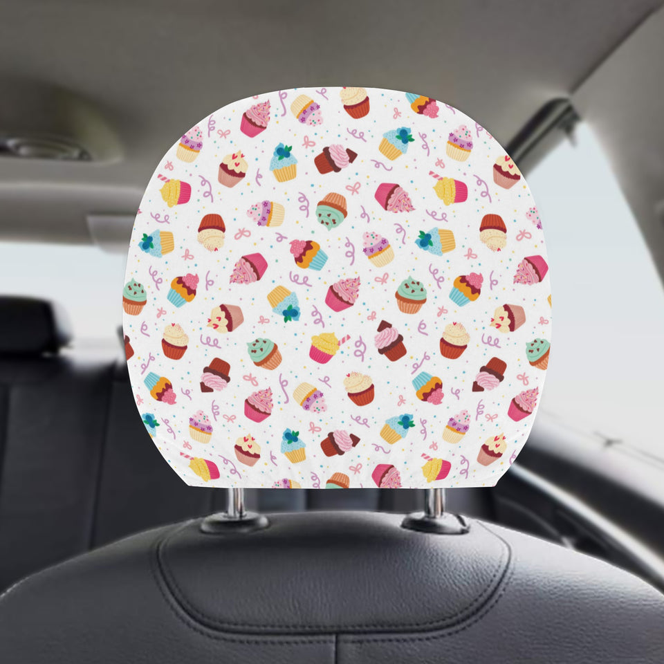 Cake cupcake design pattern Car Headrest Cover