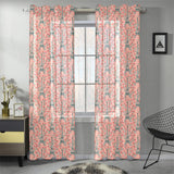 Eiffel Tower Flower Pattern Design 03 Gauze Curtain