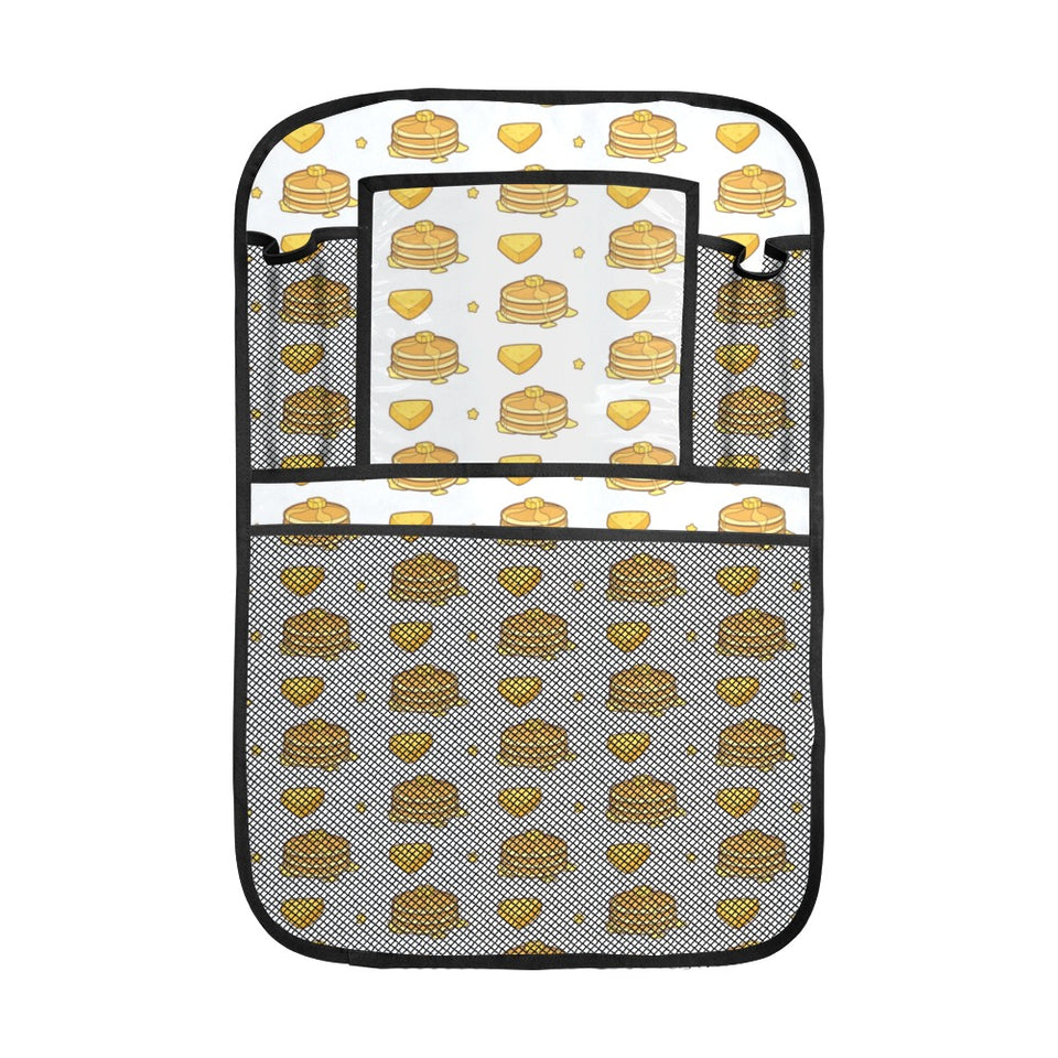 Pancake Pattern Print Design 03 Car Seat Back Organizer