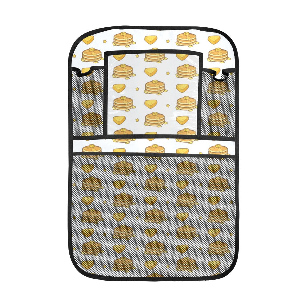 Pancake Pattern Print Design 03 Car Seat Back Organizer
