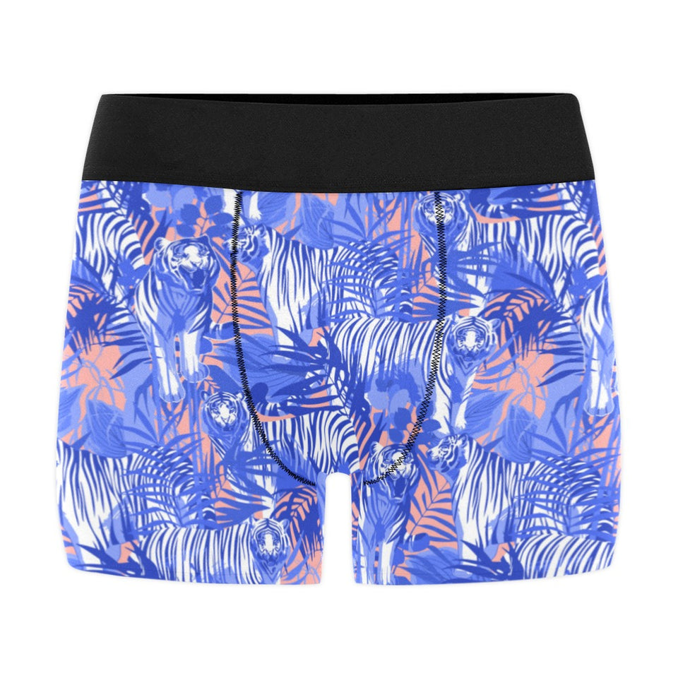 white bengal tigers pattern Men's All Over Print Boxer Briefs Men's Underwear