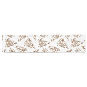 Hand drawn pizza pattern Table Runner