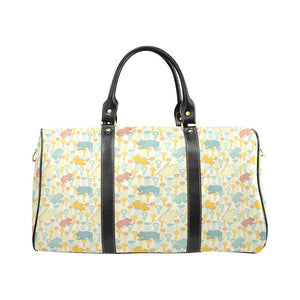 Hippopotamus Pattern Print Design 04 Travel Bag