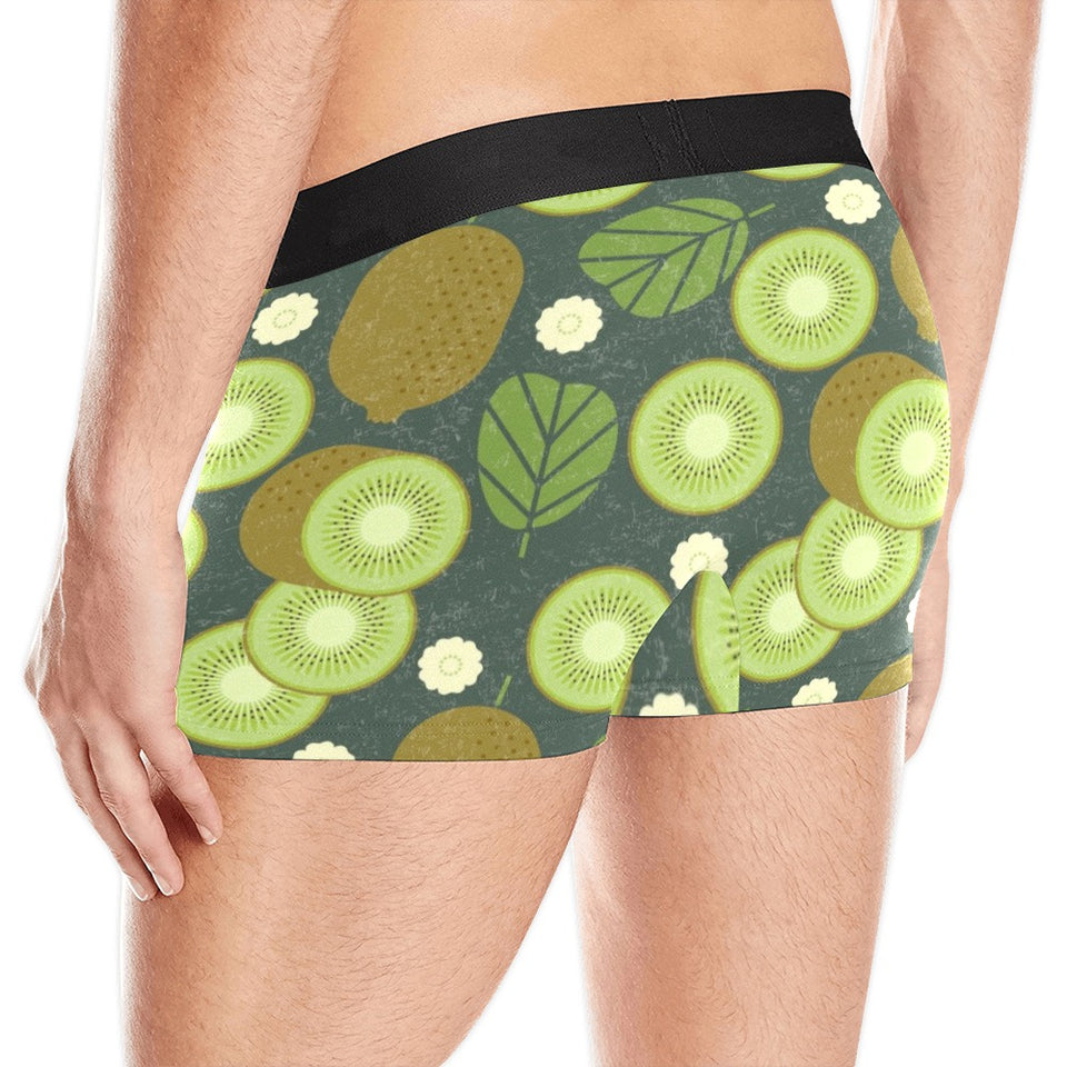 Whole sliced kiwi leave and flower Men's All Over Print Boxer Briefs Men's Underwear