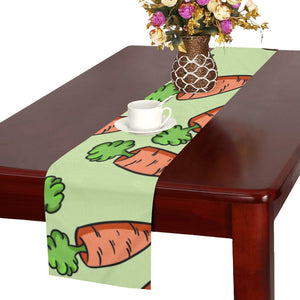 Carrot Pattern Print Design 05 Table Runner