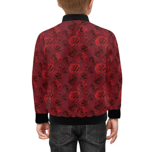 Rose Pattern Print Design 03 Kids' Boys' Girls' Bomber Jacket