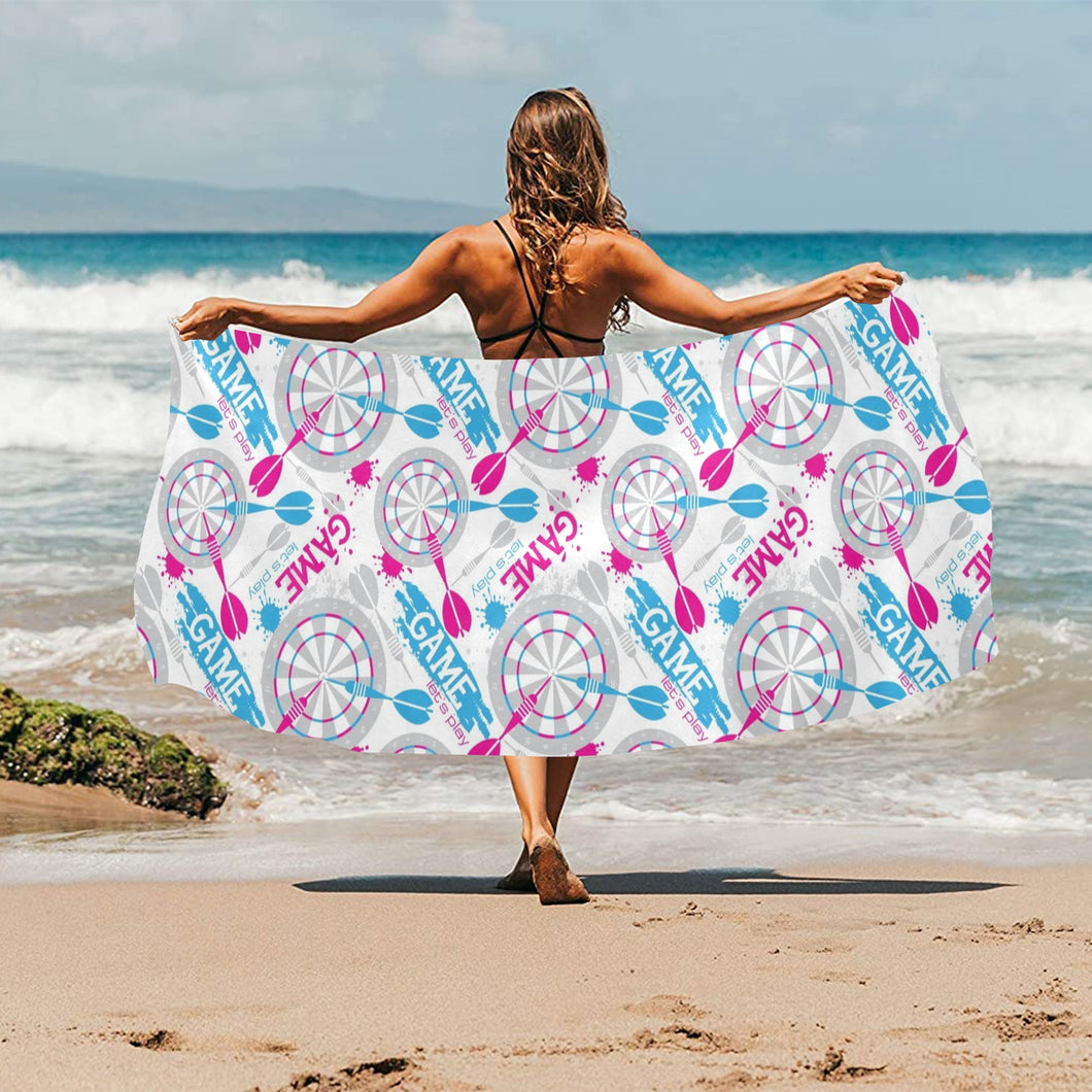 Darts Pattern Print Design 01 Beach Towel