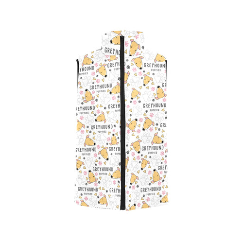 Greyhound Pattern Print Design 03 Men's Padded Vest