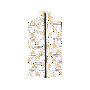 Greyhound Pattern Print Design 03 Men's Padded Vest