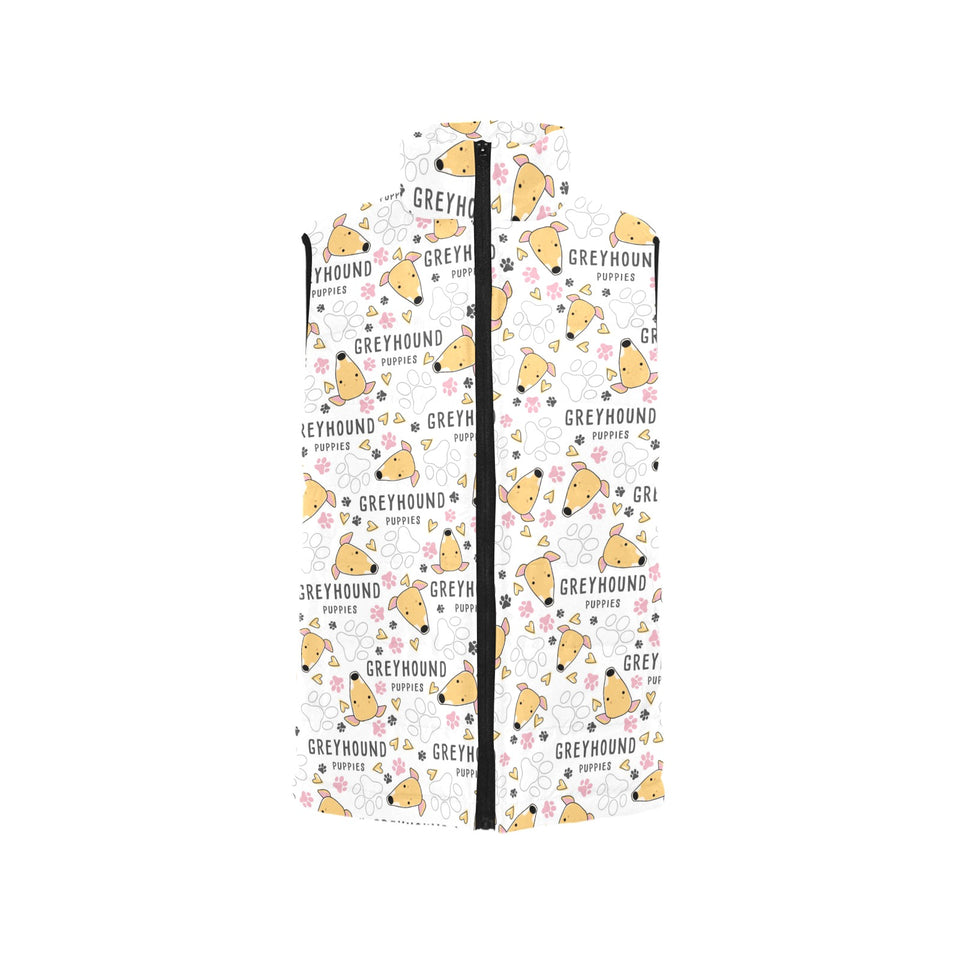 Greyhound Pattern Print Design 03 Men's Padded Vest