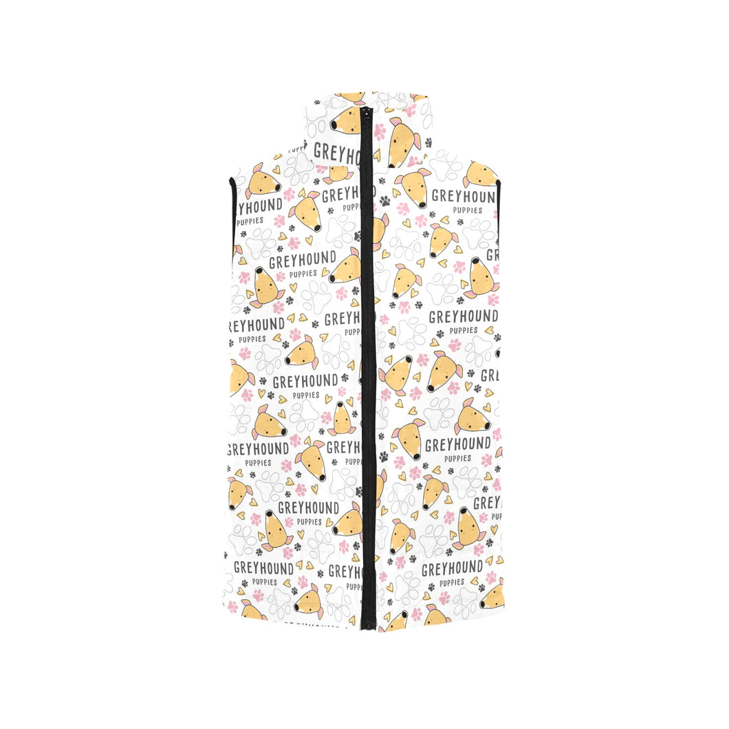 Greyhound Pattern Print Design 03 Men's Padded Vest