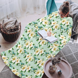 Hummingbird Pattern Print Design 01 Blanket Robe with Sleeves