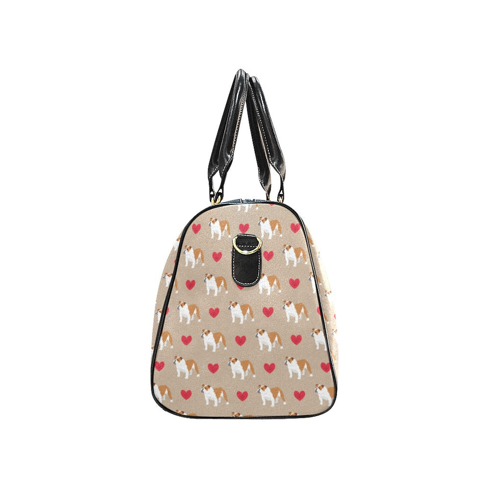 English Bulldog Pattern Print Design 05 Travel Bag