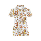 Giraffe Pattern Print Design 04 Women's All Over Print Polo Shirt