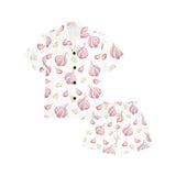 Garlic pattern Kids' Boys' Girls' V-Neck Short Pajama Set