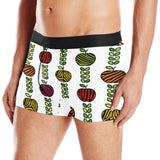 colorful apples leave zebra stripe Men's All Over Print Boxer Briefs Men's Underwear
