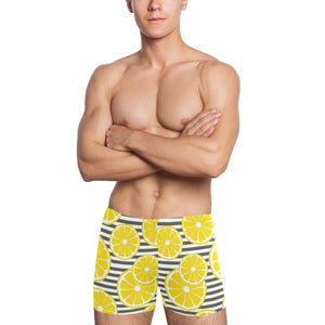 slice of lemon design pattern Men's Swimming Trunks