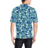 blueberry design pattern Men's All Over Print Polo Shirt