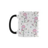 Cute poodle dog star pattern Morphing Mug Heat Changing Mug