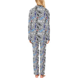Skate Board Pattern Print Design 03 Women's Long Pajama Set