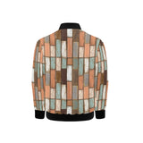 Wood Printed Pattern Print Design 02 Kids' Boys' Girls' Bomber Jacket