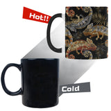 Chameleon lizard tropical leaves palm tree Morphing Mug Heat Changing Mug