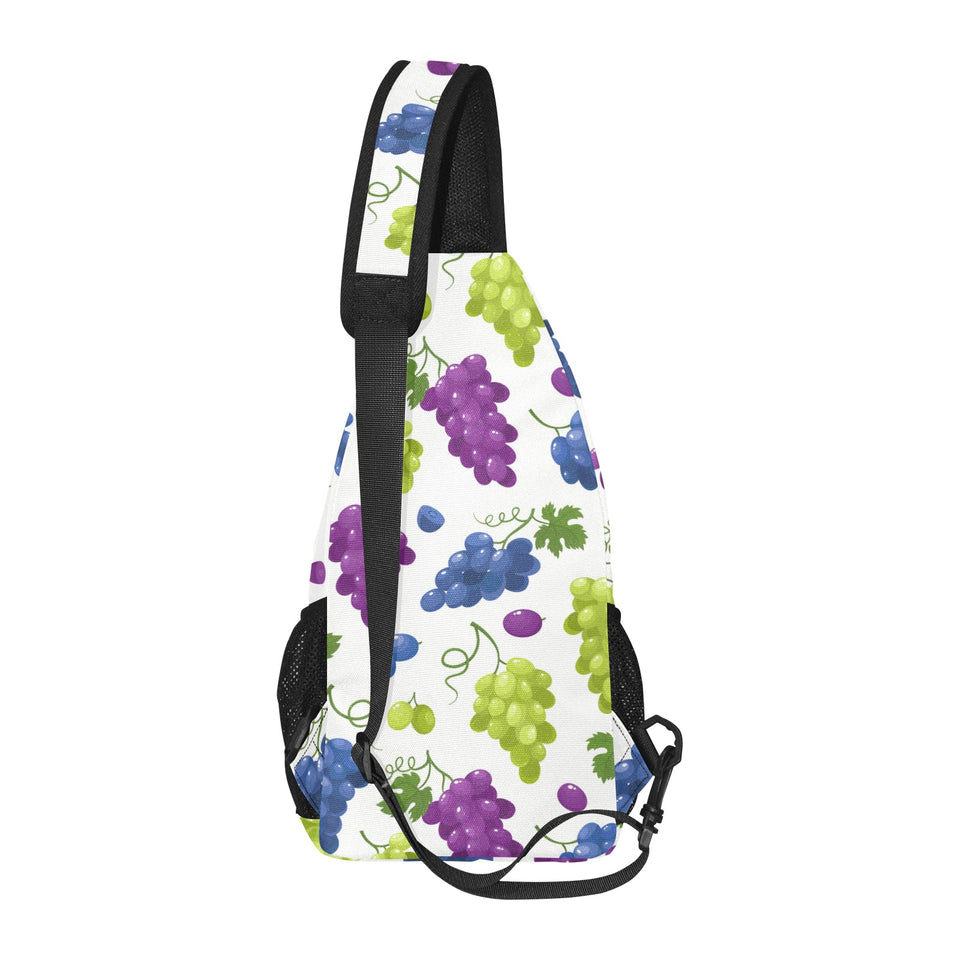 Grape pattern All Over Print Chest Bag