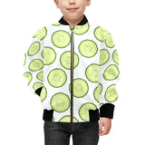 Cucumber slices pattern Kids' Boys' Girls' Bomber Jacket